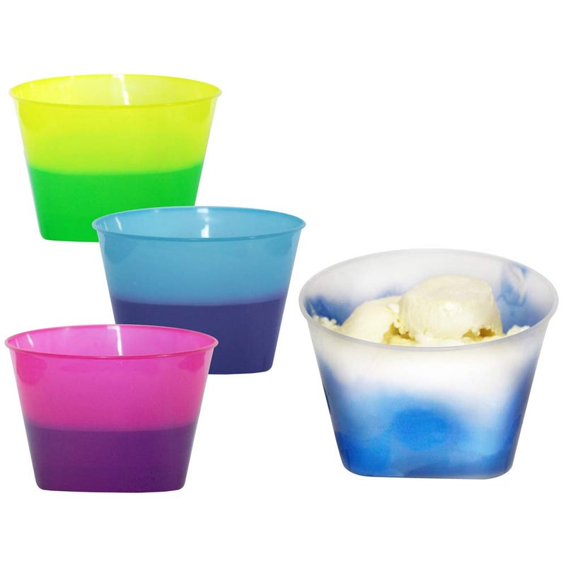AAkron Color Changing Mood Bowl - perfect for ice cream, reacts to ice cold temperatures and changes from one vivid color to another, Set of 8, Assorted Colors- MADE IN USA - Image 4